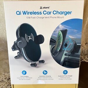 Black Qi Wireless Car Charger